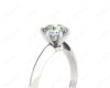 Round Cut Classic Six Claw Diamond Engagement Solitaire Ring in Platinum