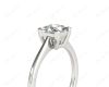 Princess Cut Classic Four claws Diamond Engagement Ring in 18K White