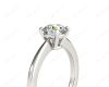 Unique Round Cut Classic Four Claws Diamond Solitaire Engagement Ring in Platinum