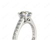 Asscher Cut Diamond Engagement Ring with Four Prong set centre stone in Platinum