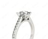 Princess Cut Diamond Engagement Ring with Claw set centre stone in 18K White