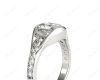 Radiant Cut Diamond Ring with Tension set centre stone in Platinum