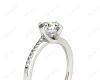Round Cut Four Claws Prong set Twist Diamond Ring in 18K White