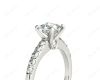 Princess Cut Diamond Engagement ring with four Prongs centre stone in Platinum