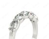 Diamond Wedding Band with Pave Setting Stones in Platinum