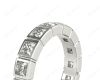 Princess Cut Bezel Set Diamond Eternity Wedding Ring in Platinum