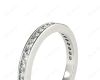 Diamond Wedding Band with Channel Setting Stones in Platinum