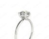 Round Cut Four Claw Set Diamond Ring with Plain Band In Platinum