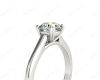 Round Cut Diamond Engagement Claw Set Solitaire Ring in Platinum