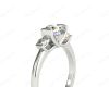 Round Cut Classic Trilogy Tension Set Diamond Ring in Platinum