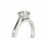 Round Cut Diamond Six Claw Solitaire Ring in 18K White