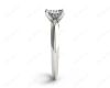 Princess Cut Solitaire Diamond Engagement Ring with Claw set centre stone with Knife-Edge Shoulders in Platinum