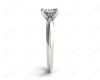 Princess Cut Solitaire Diamond Engagement Ring with Claw set centre stone with Knife-Edge Shoulders in 18K White