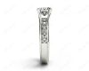 Princess Cut Diamond Engagement ring Channel Setting Side stones in Platinum