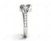 Radiant Cut Diamond Ring with Tension set centre stone in Platinum