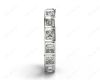 Princess Cut Bezel Set Diamond Eternity Wedding Ring in Platinum