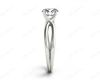 Round Cut Diamond Solitaire Ring claw set in Platinum