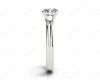 Solitaire Split Band Round Cut Four Claw Diamond Ring. in 18K White