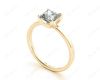 Princess Cut Classic Diamond Engagement Ring Four Caw Setting In 18K Yellow