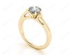 Round Cut Unique Setting Four Claws Diamond Engagement Ring Setting in 18K Yellow