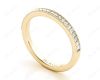 Diamond Wedding Band with Milgrain Setting Stones in 18K Yellow