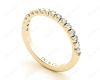 Diamond Wedding Band with Pave Setting Stones in 18K Yellow