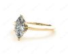 Marquise cut diamond classic engagement ring in six claw setting in 18K Yellow