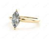 Marquise Cut Classic Six Claw Diamond Engagement Solitaire Ring in 18K Yellow