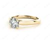 Round Cut Solitaire Four Claws Diamond Engagement Ring in 18K Yellow