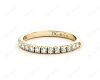 Diamond Wedding Band with Pave Setting Stones in 18K Yellow