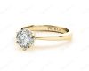 DG & Co. Signature Diamond Engagement Ring With a Six Claw Setting in 18K Yellow