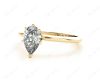 Marquise Cut Diamond Engagement Ring with Claw set centre stone in 18K Yellow