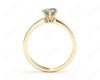 Pear Cut Diamond Engagement ring with six claws centre stone in 18K Yellow