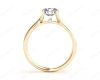 Round Cut Diamond Solitaire Ring claw set in 18K Yellow