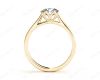 Round Cut Diamond Six Claw Solitaire Ring in 18K Yellow