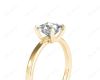 Princess Cut Classic Diamond Engagement Ring Four Caw Setting In 18K Yellow