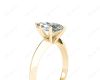 Marquise cut diamond classic engagement ring in six claw setting in 18K Yellow