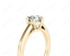 Round Cut Classic Six Claws Diamond Solitaire Ring in 18K Yellow