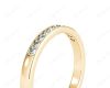 Wedding Diamond Ring with Grain Setting in 18K Yellow