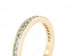 Diamond Wedding Band with Channel Setting Stones in 18K Yellow