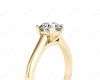 Round Cut Diamond Engagement Claw Set Solitaire Ring in 18K Yellow