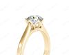 Round Cut Diamond Six Claw Solitaire Ring in 18K Yellow