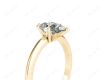 Marquise Cut Diamond Engagement Ring with Claw set centre stone in 18K Yellow