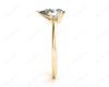 Marquise Cut Diamond Engagement Ring with Claw set centre stone in 18K Yellow