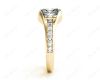 Radiant Cut Diamond Ring with Tension set centre stone in 18K Yellow