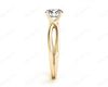 Round Cut Diamond Solitaire Ring claw set in 18K Yellow