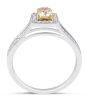 Fancy Yellow Diamond Ring in 18 Karat White Gold Diamond rings