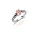 1 Carat  GIA Fancy Pink Brown Diamond Engagement Ring Pave Setting Side Stones In18K White and Rose Gold Fancy Pink Brown Diamond Ring 