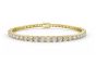 Tennis Bracelet 5CT Lab Grown Diamond Set in 18K Yellow Gold with Double Safety Clasp