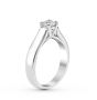 Solitaire Round Cut Brilliant Cut Diamond Engagement Ring GIA Certified In 18K White Gold (4.00MM)